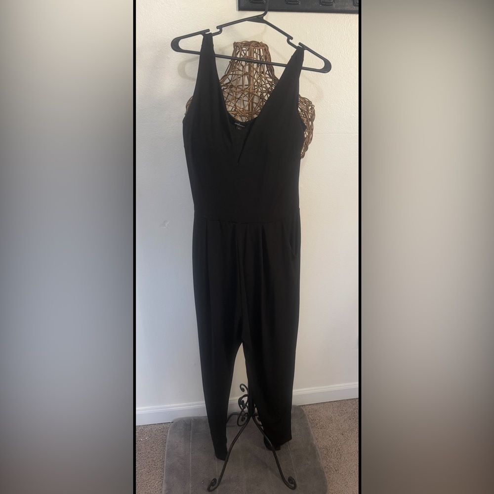 Black Jumpsuit with v-chest